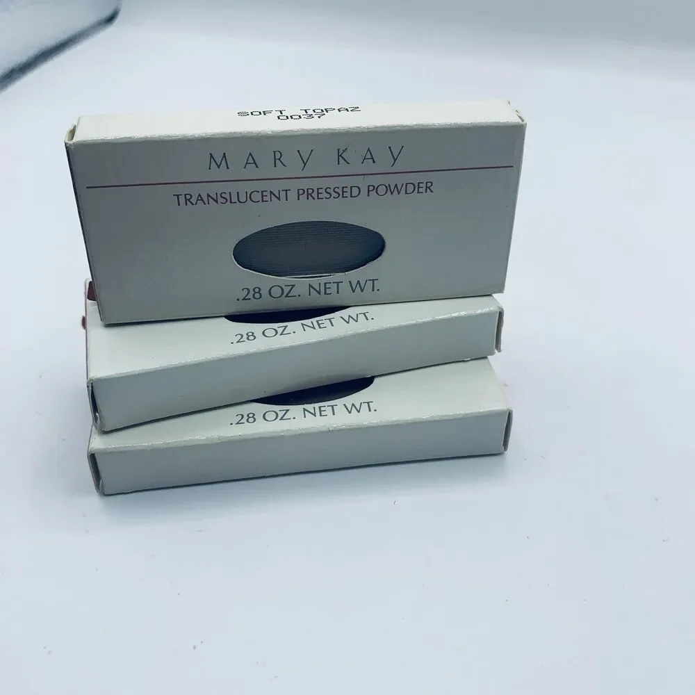 Mary Kay Translucent Pressed Powder, #0037 Soft Topaz, .28 ounces, RARE Set Of 3